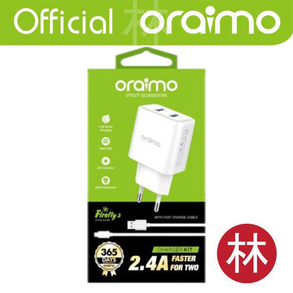 Oraimo OCW-E63D Firefly 2 Dual USB Charger