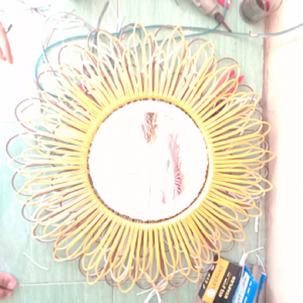 CERMIN Dinding hias cermin gantung cermin matahari cermin hias dinding minimalis cermin unik Rotan-3