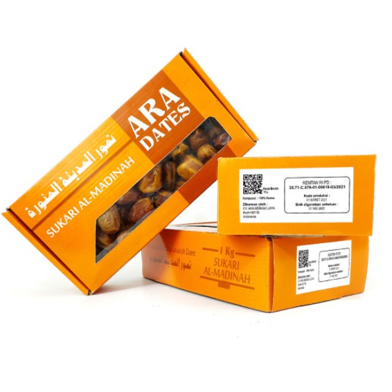 

Kurma Sukari 1kg PREMIUM KEMTAN ARA DATES Lembut dan Basah Original