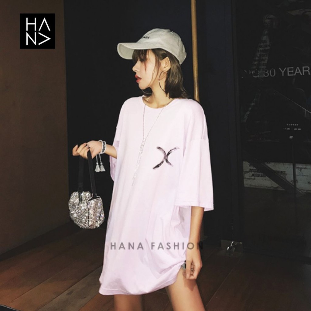 HanaFashion JKT - Alexa Oversized T-Shirt - Kaos Longgar Gaya Korea Wanita - TS008