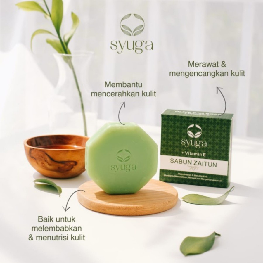 Syuga Sabun Zaitun with Vitamin E 100gr Olive Bar Soap