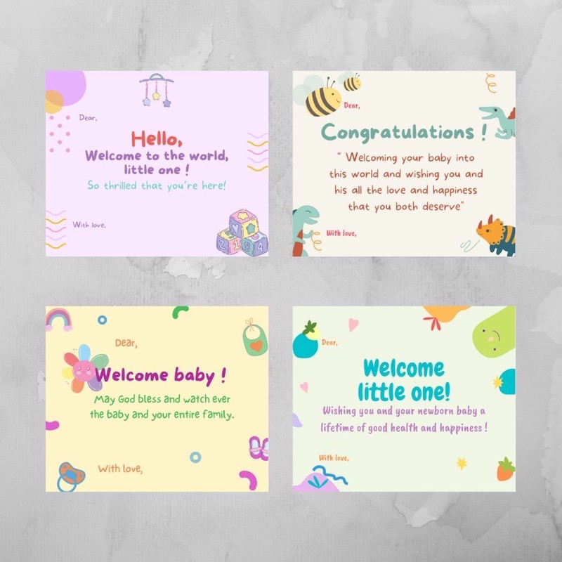 KARTU UCAPAN GREETING CARD NEW BORN / KELAHIRAN 01