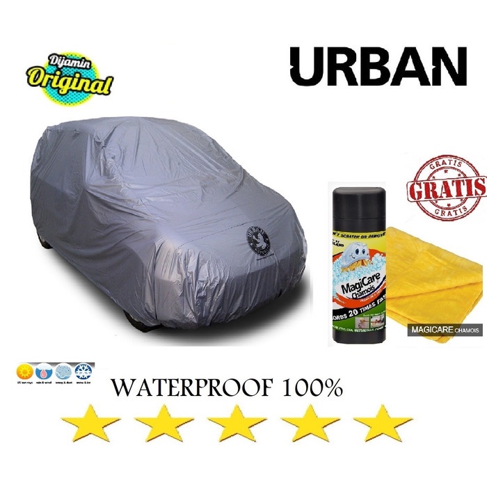 {BEKAS} Cover Mobil Urban Sarung TERIOS RUSH TRD CHEVROLET SPIN GRATIS CHAMOIS - SILVER Limited