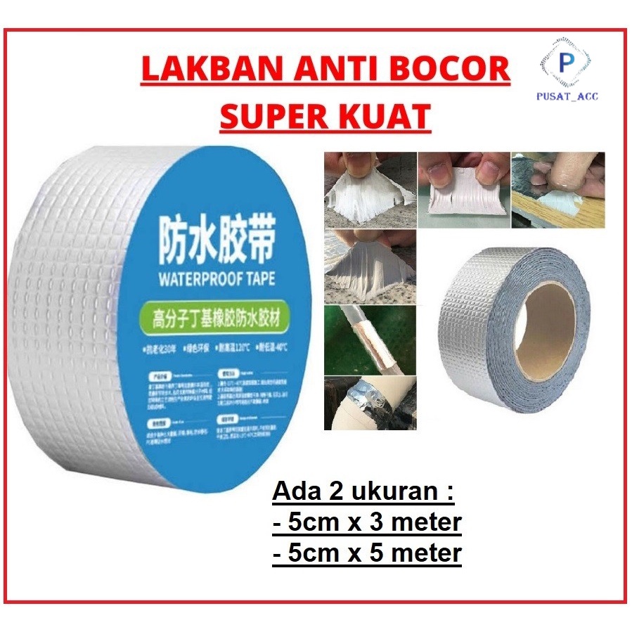 LA35 - Lakban Super Kuat - Lakban Anti Bocor Anti Air Aluminium Foil Butyl