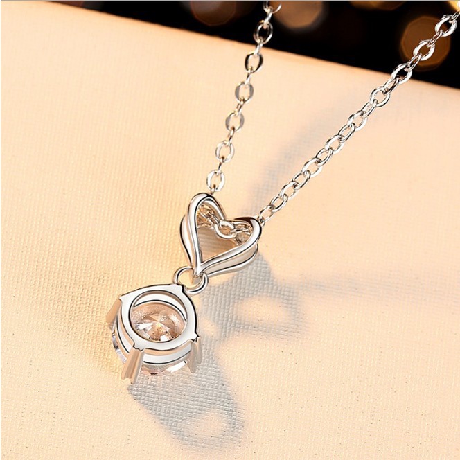 925 perak murni Cinta empat cabang berlian mewah Klavikula liontin kalung untuk wanita Moissanite gaya Korea perhiasan fashion sederhana