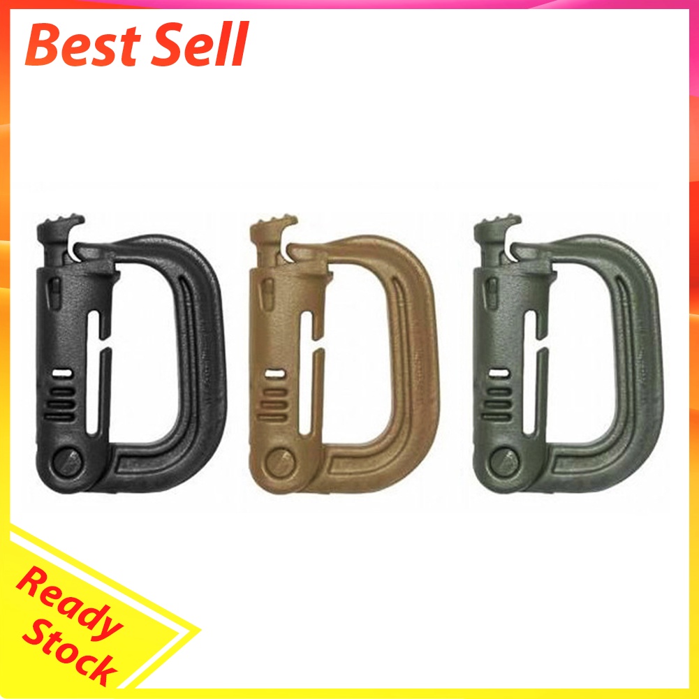 Lightweight Outdoor D-Shape Backpack Carabiner Plastic Steel Hanging Clasp