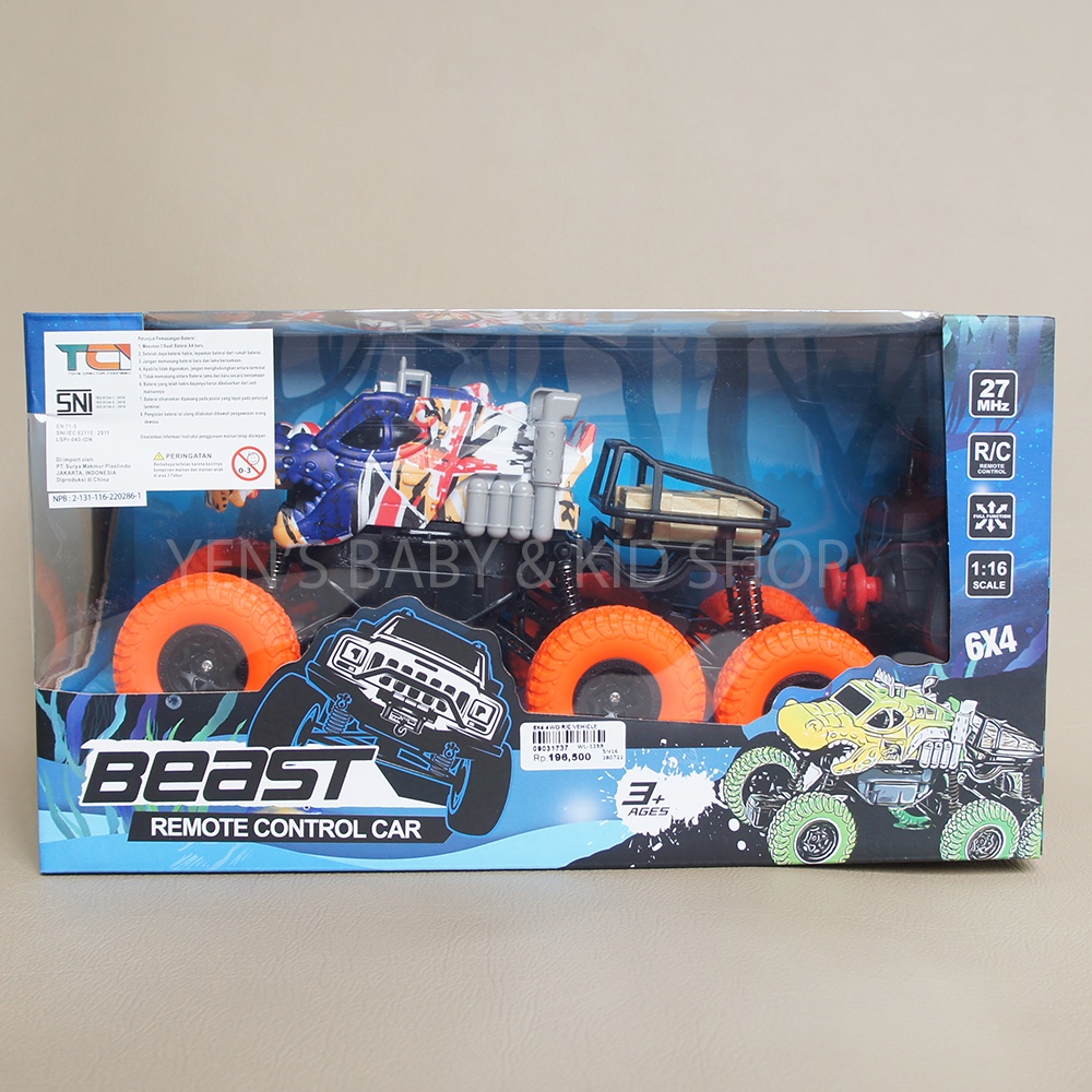 Mobil Beast Remote Control Crawler 6 Roda Cas 6x4 - Mainan RC Car