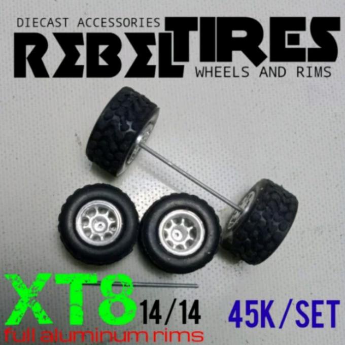 Gaya Ban Karet Hotwheels Rebel Tires Xt8 Offroad Hemat