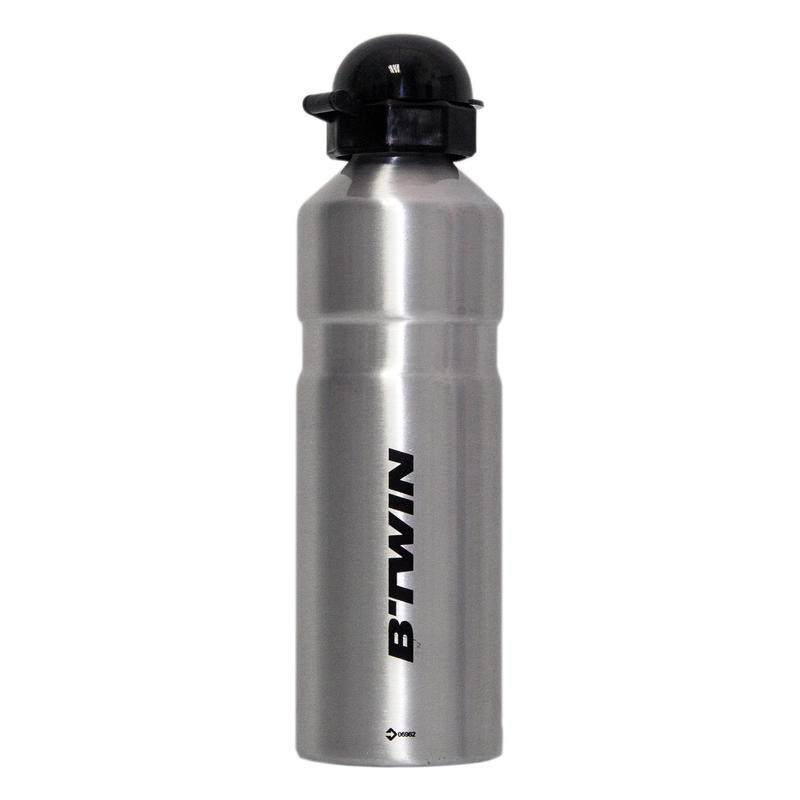 BTWIN Botol Minum Sepeda Aluminium Silver