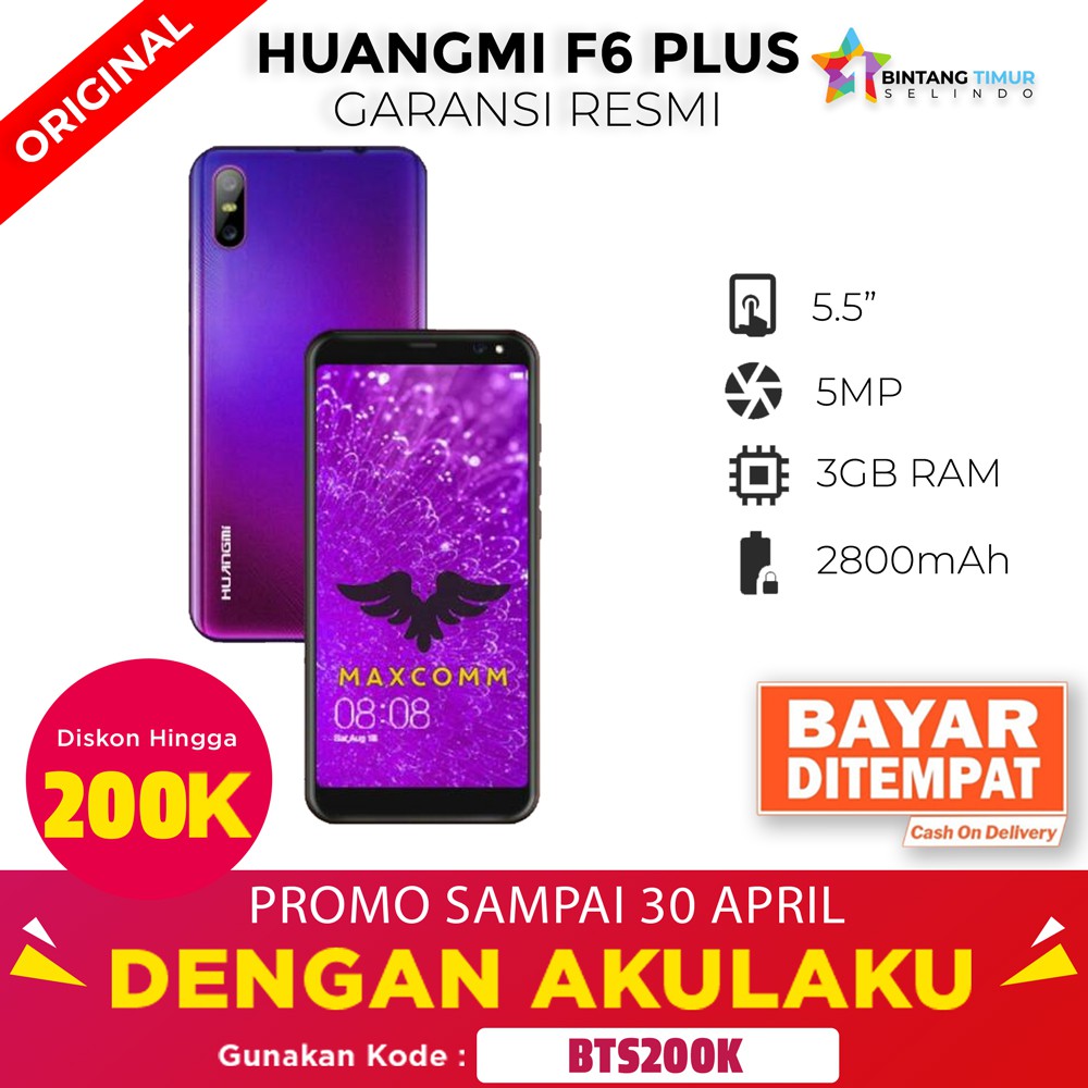 Huang Mi Huangmi F6 Plus 4g Lte 3 16gb Garansi Resmi 1 Tahun Shopee Indonesia