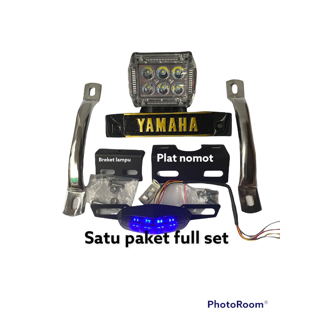 (PAKET) LAMPU LED 3 SENJA+STOP 3IN1+KUMIS+PLAT NOMOR+BEHEL