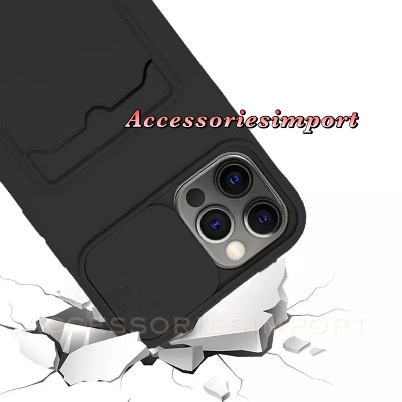 CASING REALME 9i/ C31/ C25S/ C25/ C12/ C2/ C1/ REALME 2PRO/ REALME UI/ SOFT CASE MACARON SLIDE CAMERA + SLOT CARD HOLDER