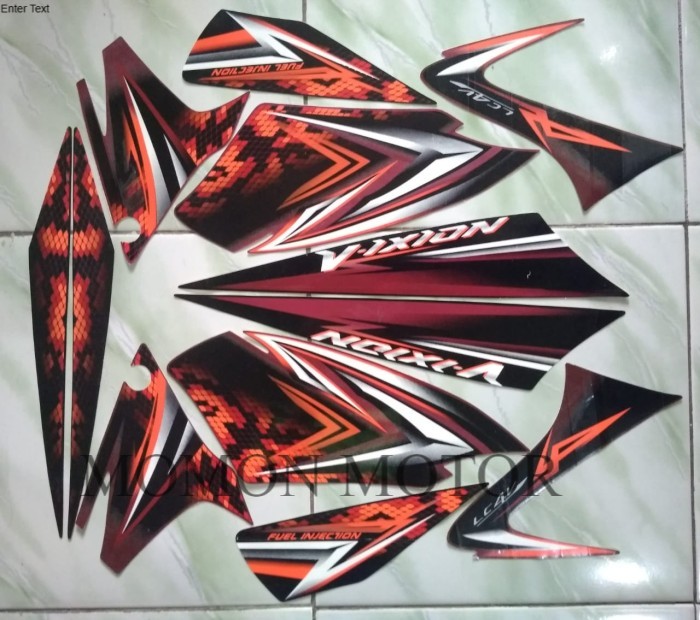sticker striping yamaha vixion old 2008 2009 merah