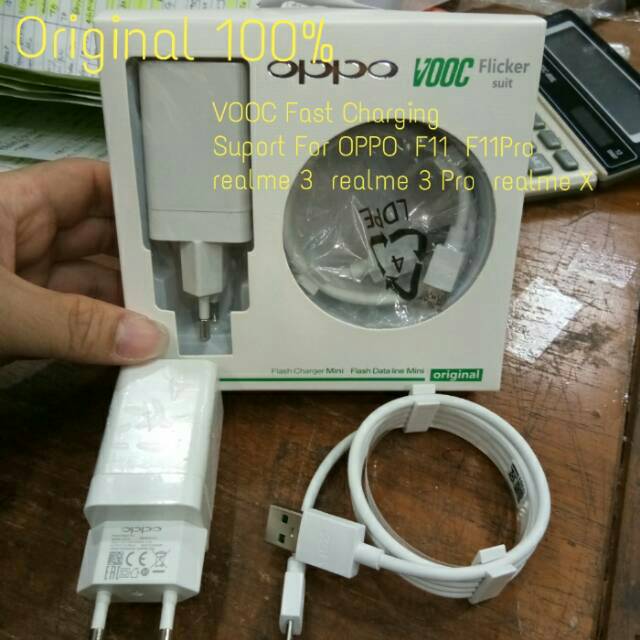 CHARGER OPPO VOOC 4A ORIGINAL realme 3 pro ,realme 3 , F11 , F11 Pro