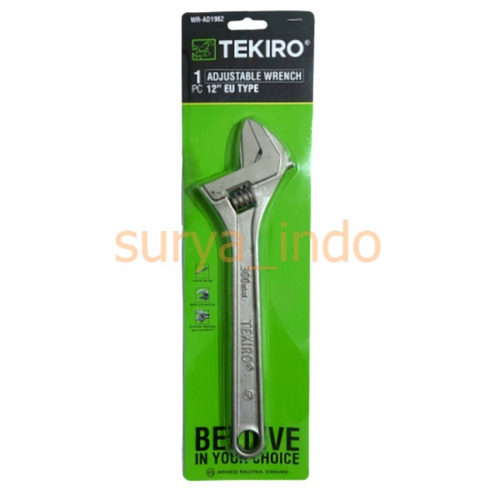 KUNCI INGGRIS 12&quot; TEKIRO WR-AD1962 ADJUSTABLE WRENCH EU TYPE