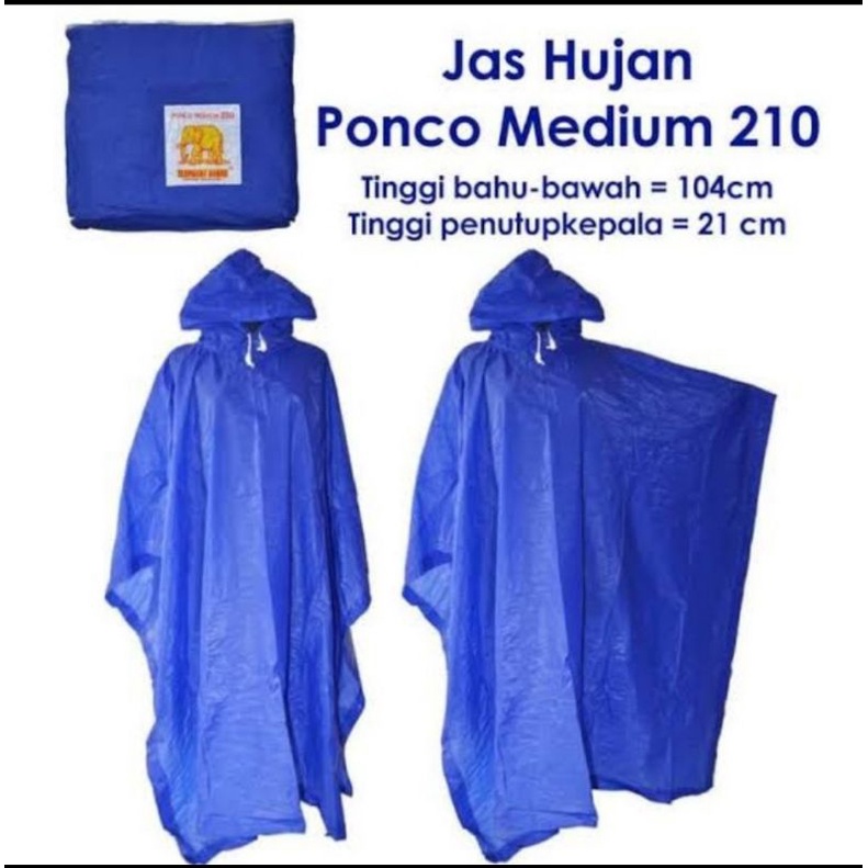 Jas Hujan Poncho Ponco Medium 1 kepala Kelelawar Batman Elephant Gajah Murah Univers