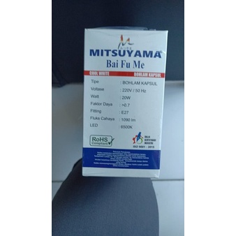 MITSUYAMA Bai Fu Me MS-8920 20 Watt Cool White Bohlam Kapsul hemat energi cahaya putih