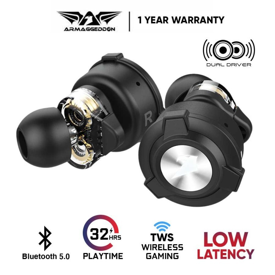 Armaggeddon Hornet 3 TWS True Gaming Wireless Dual Driver Earbuds