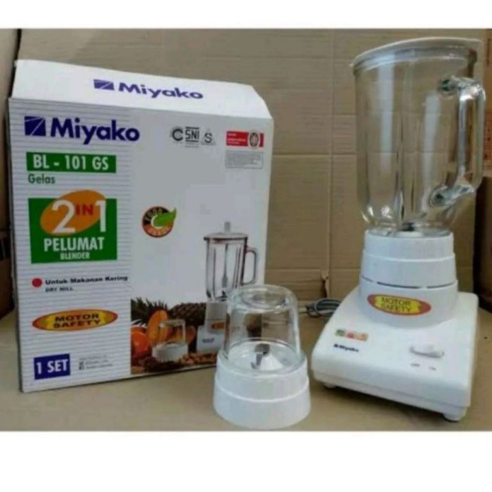 BLENDER MIYAKO KACA BL-101GS/2 IN 1 MIYAKO BLENDER BL-101GS BERGARANSI