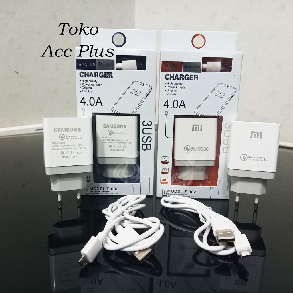 Charger Hp Samsung Xiaomi Micro Qualcomm Quick Charger 3.0 USB 4.0A