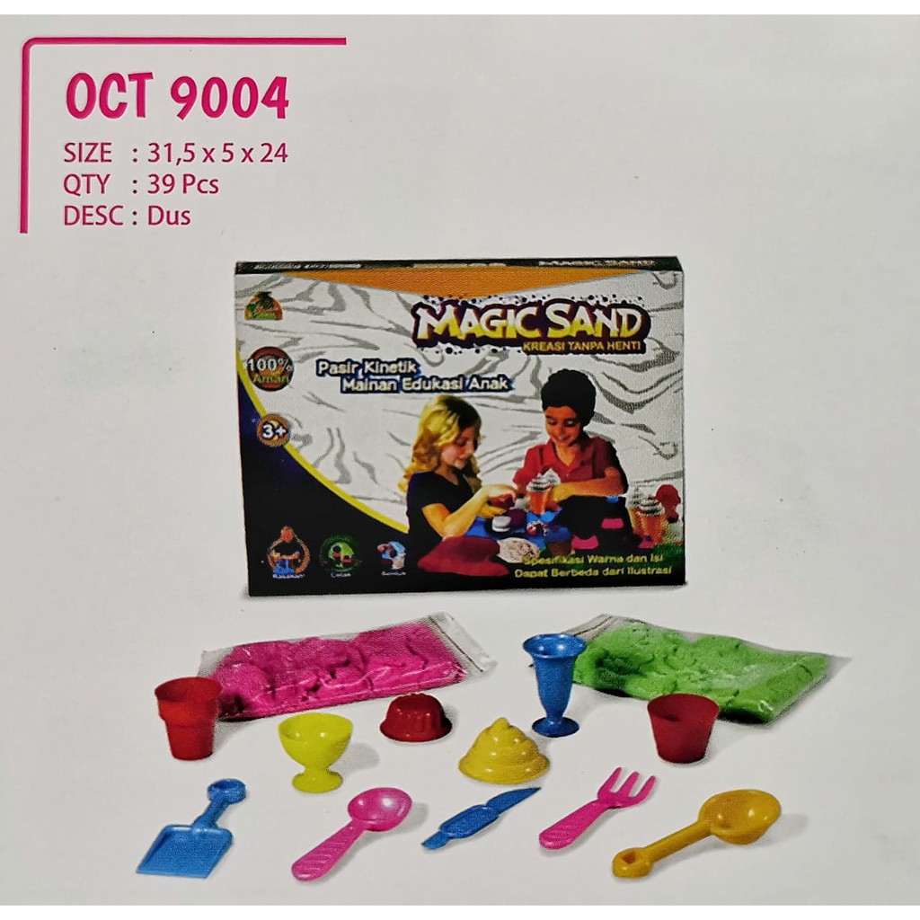 Pasir Kinetik Set Ice Cream Mainan Edukatif Pasir Ajaib Magic Sand