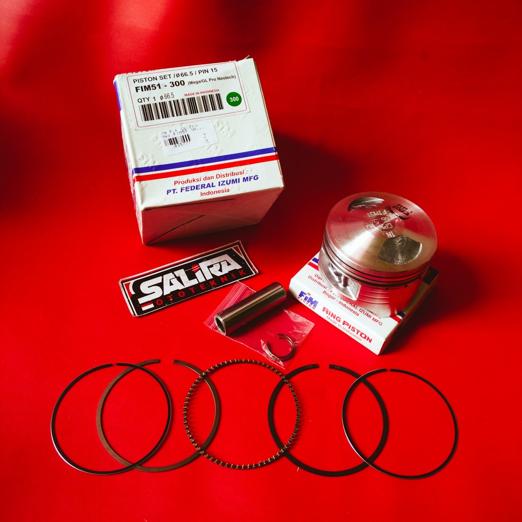 Piston Seher Seker Kit FIM Federal Izumi Pin 15 Diameter 63.5 64 64.5 65 65.5 66 FIM51 Megapro GL-5