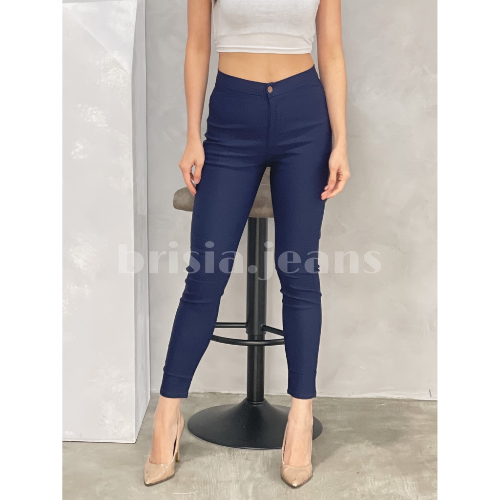 [SIZE M-XL] VALERIE Highwaist Pants - Navy / Formal Pants