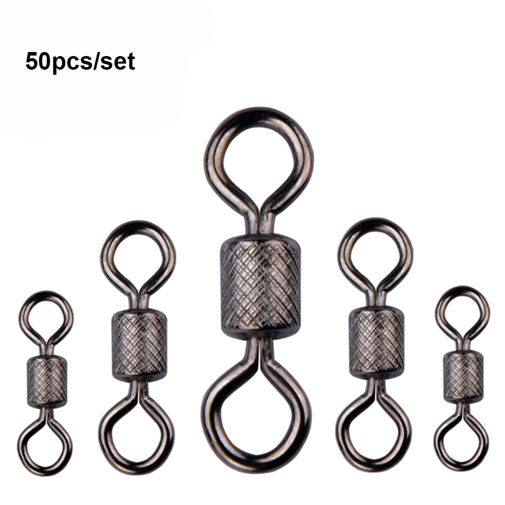 Konektor Swivel Kili-Kili Pancing Bahan Stainless Steel Tahan Lama 2 # 4 # 6 # 8 # 10 # 12 #