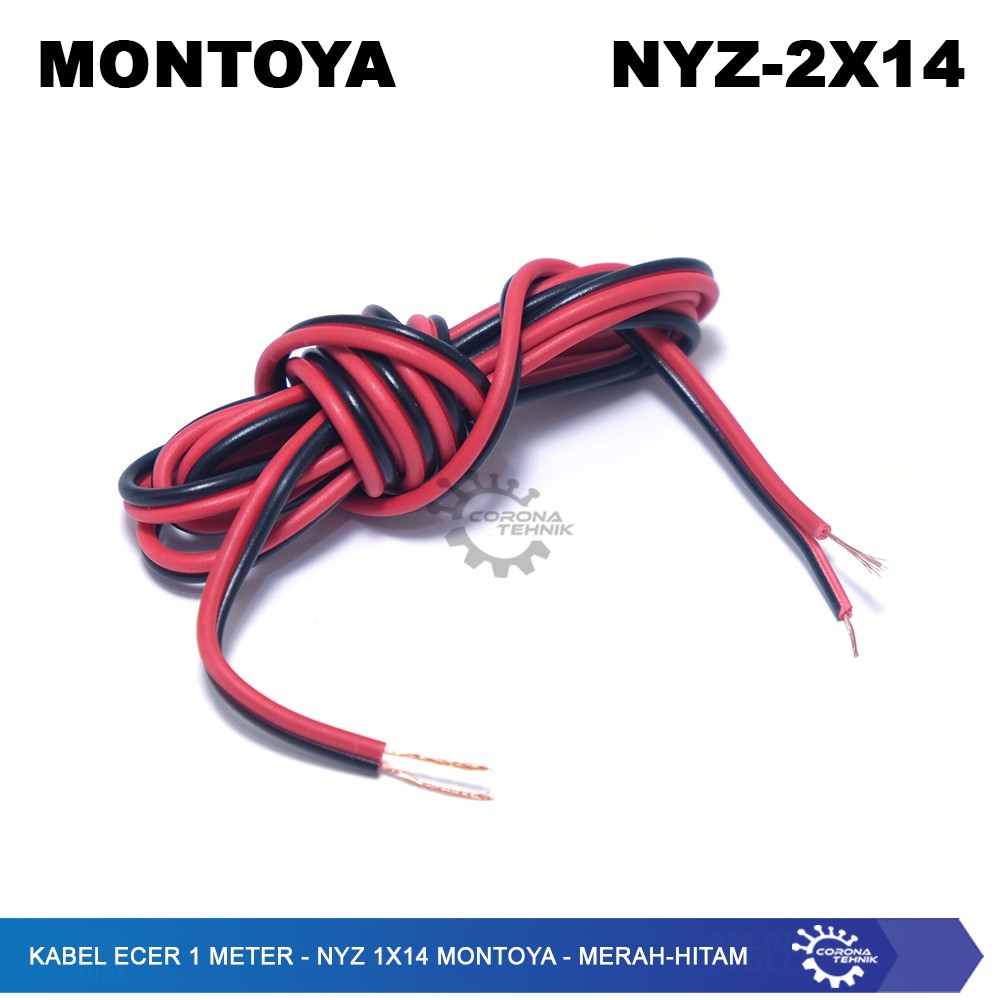 NYZ 2x14 Montoya - Merah-Hitam - Kabel Ecer 1 Meter