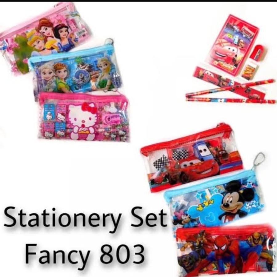 Paket Alat Tulis 7in1 Tempat Pensil Stationery Set 803 Anak Sekolah A