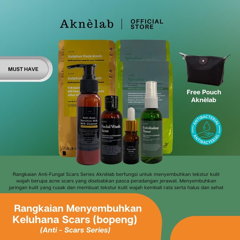 1 paket rangkaian anti scars (menghilangkan bopeng)