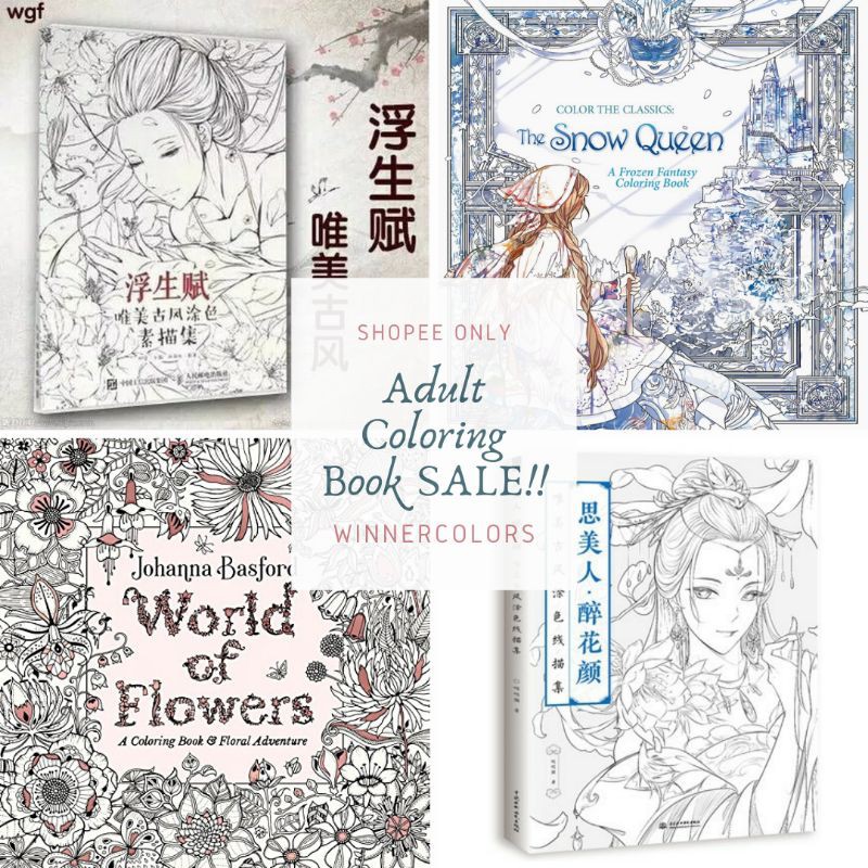 Download Adult Coloring Books Buku Mewarnai Sale Shopee Indonesia