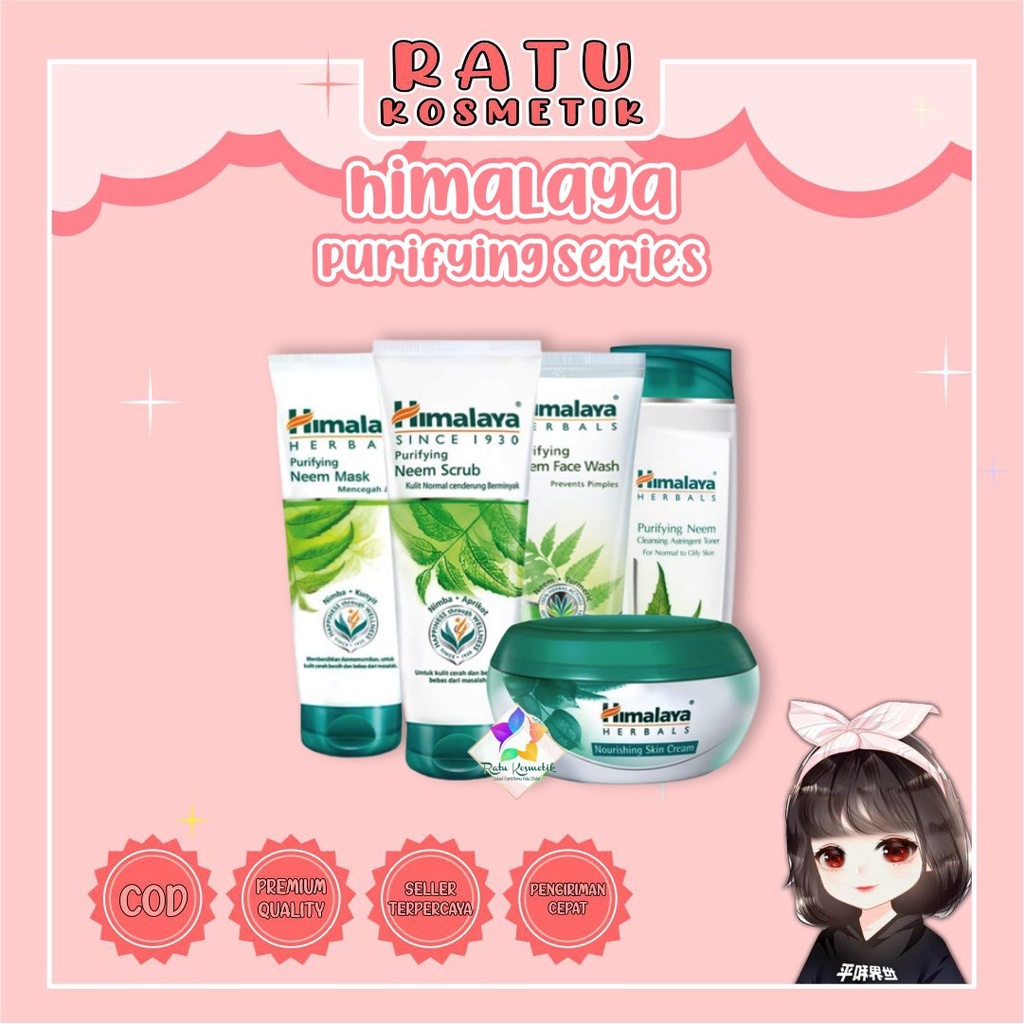 ❤ RATU ❤ Himalaya Purifying Neem Series |  Perawatan Pembersih Wajah Anti-Bakteri Himalaya BPOM✔️