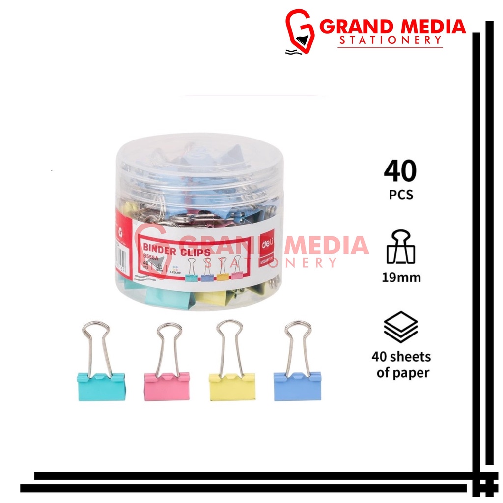 

[GRAND MEDIA] BINDER CLIPS DELI COLOR E8555A / PACK