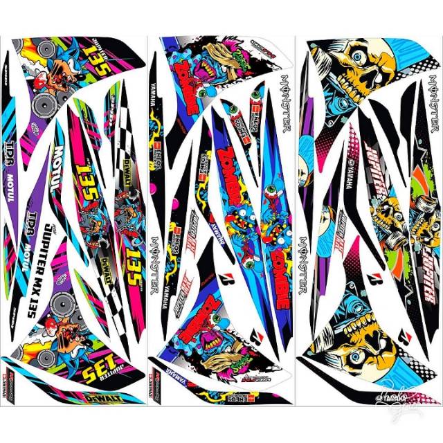 Striping Jupiter Mx New 135 Njmx Variasi Yamaha Stiker Lis Motor