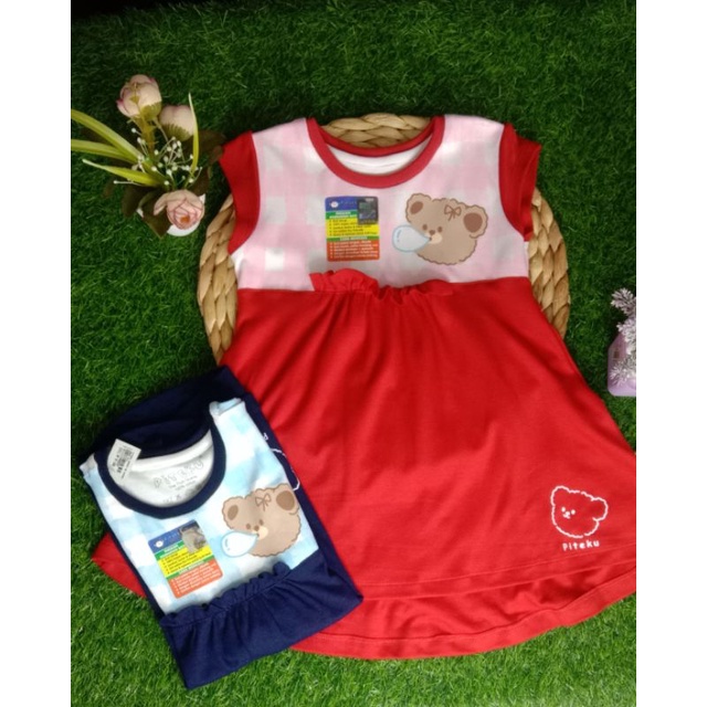 PITEKU DRESS CEWEK KOREAN BEAR R14 - ROK BAYI