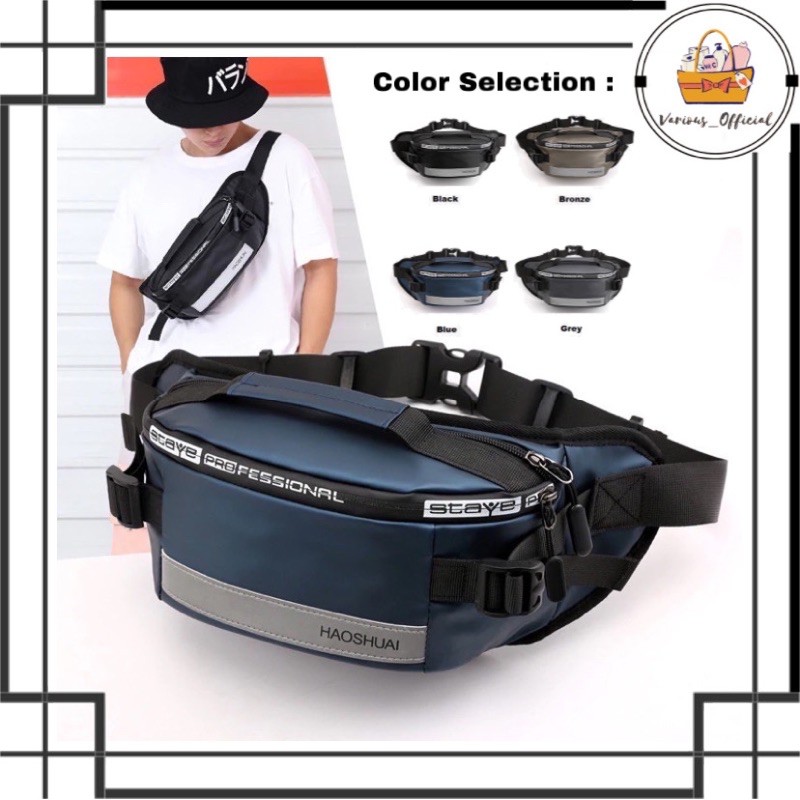 Tas Waistbag Pria / Tas Selempang Pria / Sling Bag Pria Kekinian / Tas Pinggang Pria