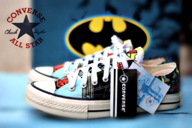 Converse All Star 70s High Black White Egret Premium CARICATURE Batman