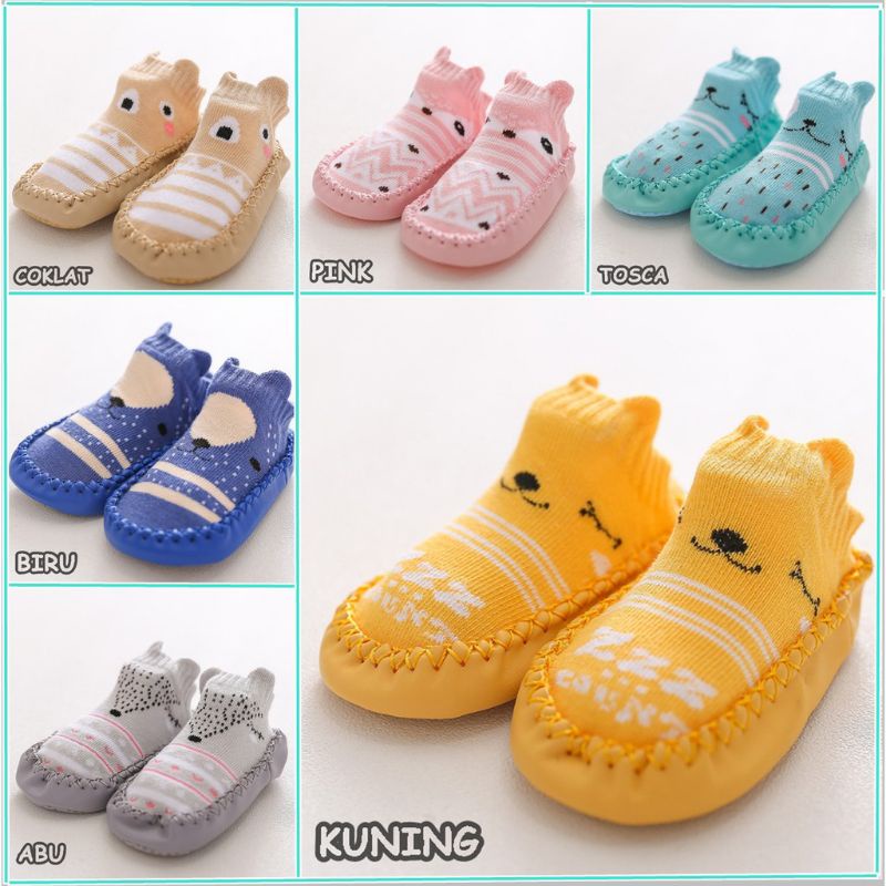 Sepatu Anak Bayi - Sepatu Prewalker - Sepatu bayi anti Slip- Kaos kaki bayi