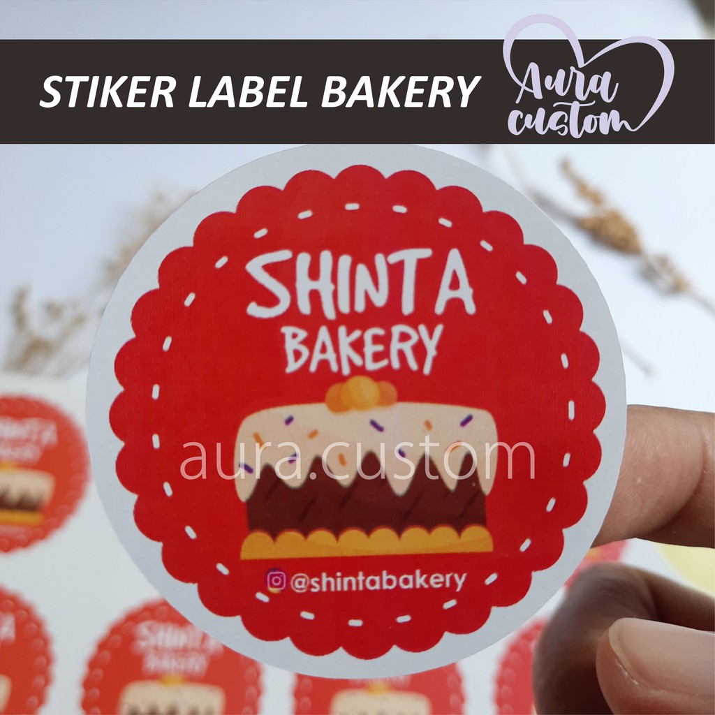 

STIKER CHROMO BULAT LABEL TOKO ROTI BAKERY PRINT STICKER CUSTOM KEMASAN
