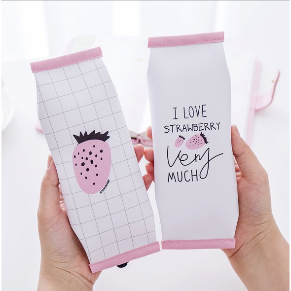 KOTAK PENSIL STRAWBERRY / TEMPAT PENSIL STRAWBERRY DELIMA / PENCIL CASE