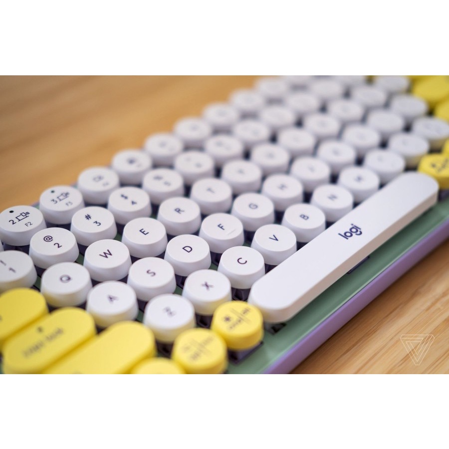 Keyboard Logitech POP Keys Wireless Mechanical Emoji Garansi Resmi