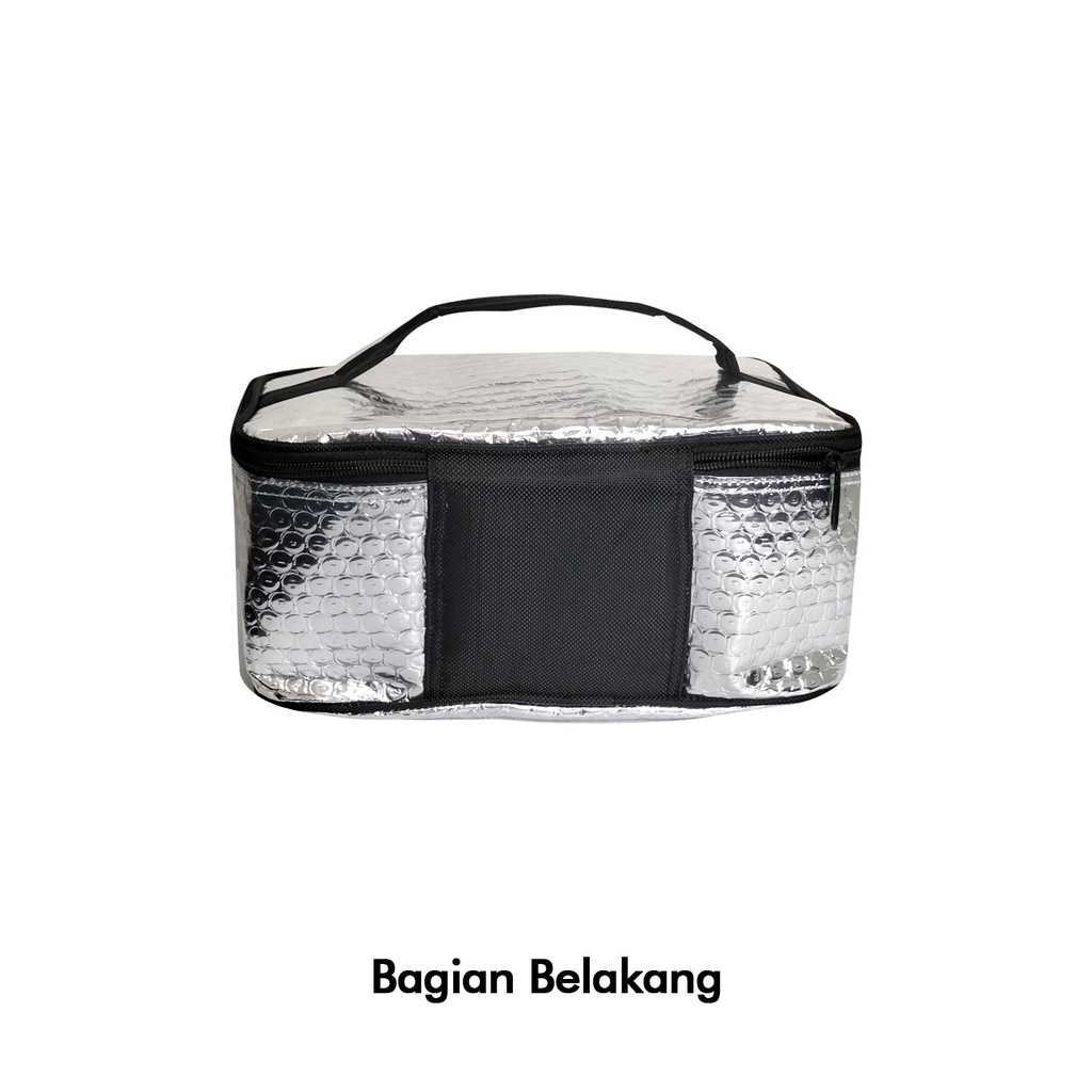 Cooler bag aluminium foil tas Asip transparan tas pendingin asi waterproof  tas tempat botol asi dan ice gel tas coolerbag jumbo