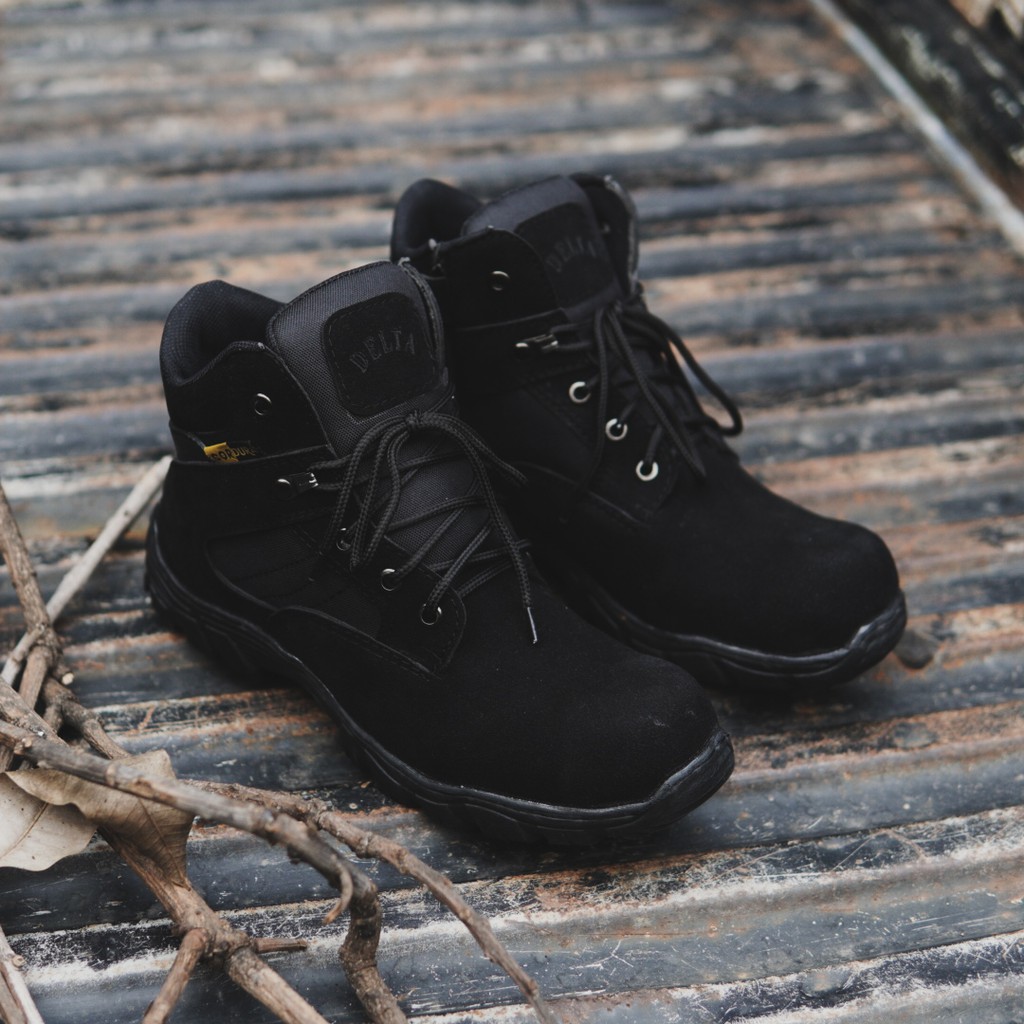 Spatu Pria Safety Boots Cordura 6INC Ujung Besi Keren Tracking Bikers Muncak Terlaris