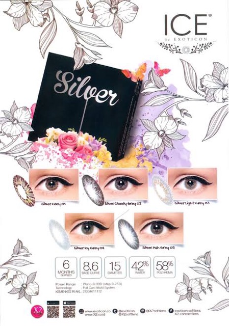 ICE Silver Softlens by Exoticon 15mm