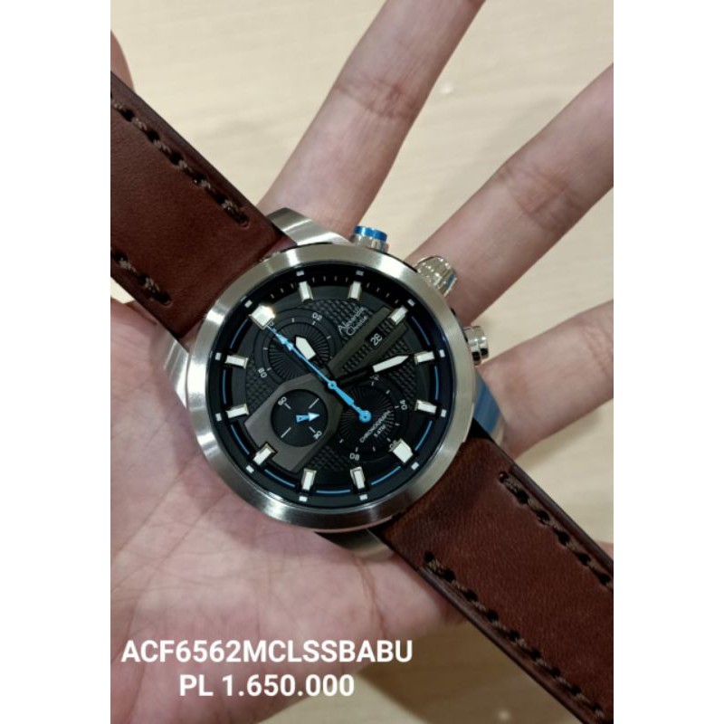 JAM TANGAN PRIA JAM ALEXANDRE CHRISTIE AC 6562 SILVER BLUE ORIGINAL