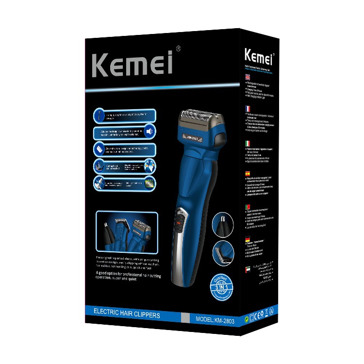 Kemei KM-2803 Rechargeable Waterproof Shaver Professional Electric Shaver for Men