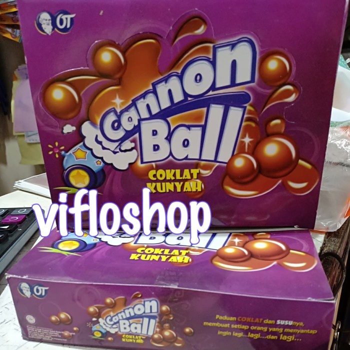 

COKELAT- COKLAT BOLA CANNON BALL / CANON BALL (KEMASAN BOX ISI 24) -COKELAT.