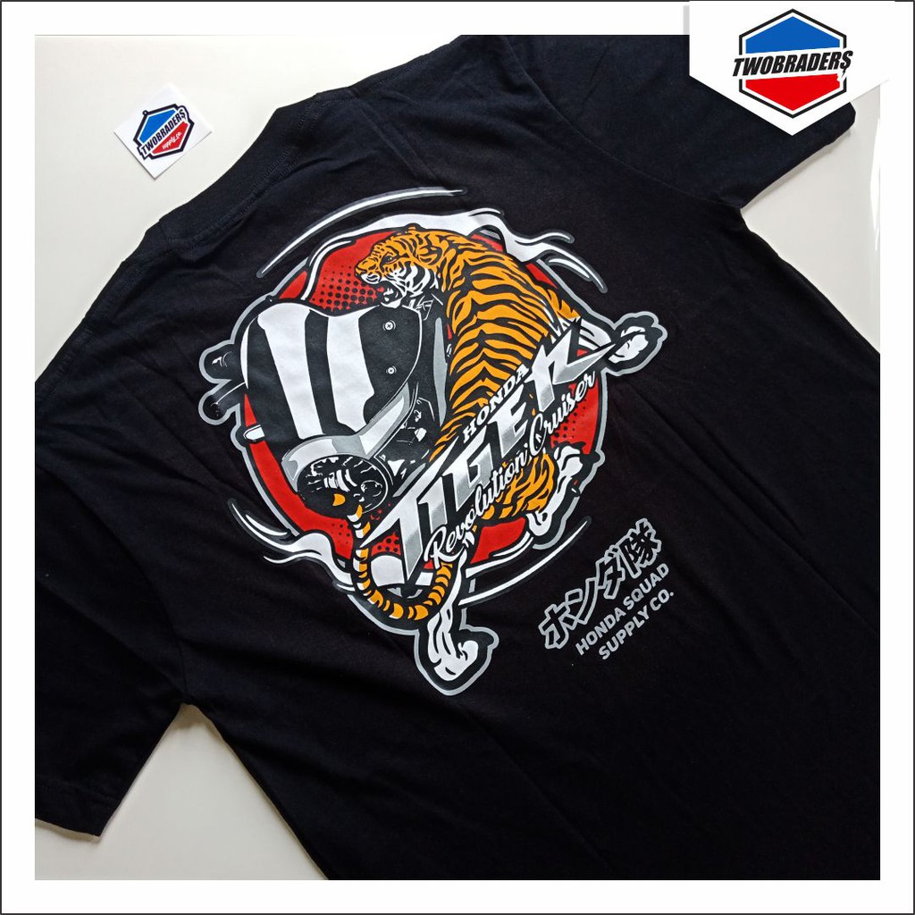 KAOS HONDA TIGER REVO ORIGINAL HONDA SQUAD HITAM | CB100 CB125 GL100 GL MP TIGER CBR150