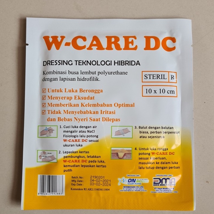 W CARE DC 10x10 / W-CARE DC / WE CARE DC / Perban Luka Foam Dressing